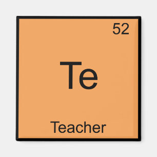 Aimant Te - Teacher Funny Chimie Élément Symbole Tee