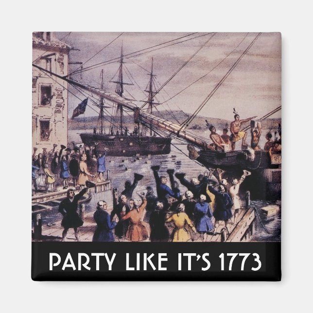 Aimant TEA PARTY comme en 1773 (Devant)