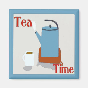 Aimant Tea Time Blue Pot
