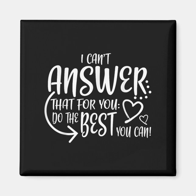 Aimant Teacher Test Day Gift Testing Quote State Exam Lad (Devant)