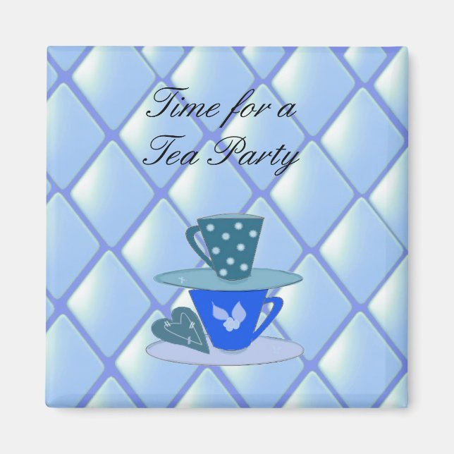 Aimant Teacups - Tea Party (Devant)