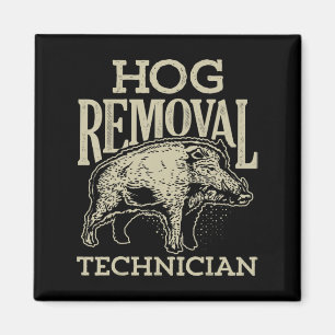 Aimant Technicien d'enlèvement de porc Chasse Vintage de