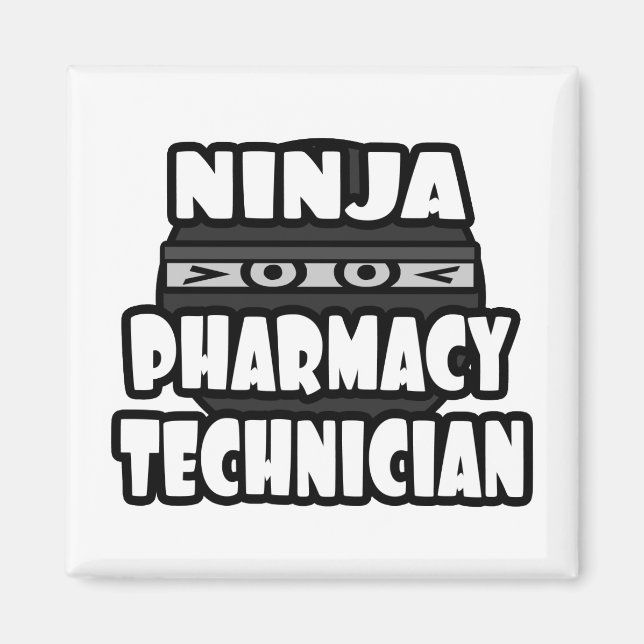 Aimant Technicien en pharmacie Ninja (Devant)