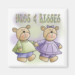 Aimant Teddy Bear Hugs and Kisses Tshirts and Gifts