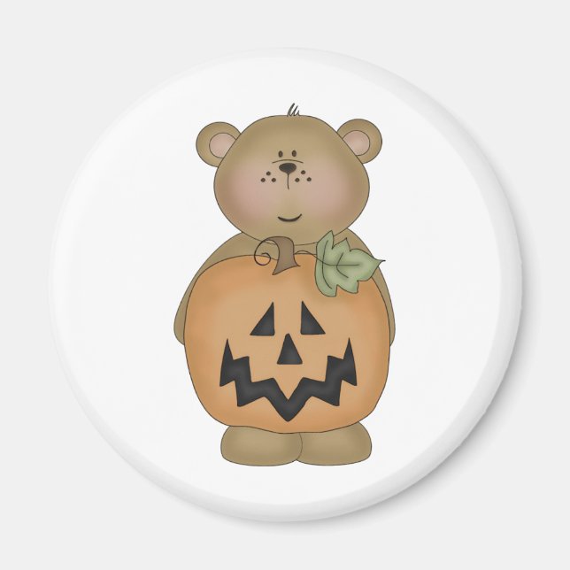 Aimant Teddy Bear Jack O'lantern (Devant)