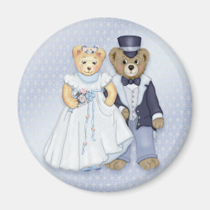 Aimant Teddy Bear Mariage - Personnaliser