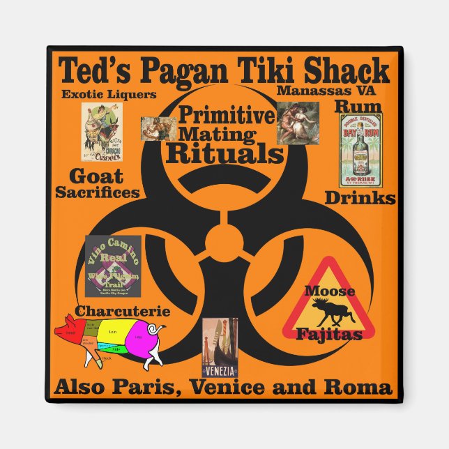 Aimant Ted's Pagan Tiki Shack Primitive Mating Rituals (Devant)