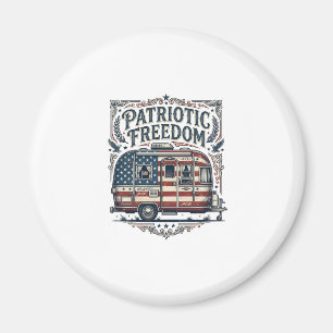 Aimant Tee-shirt graphique vectoriel de camping-car patri