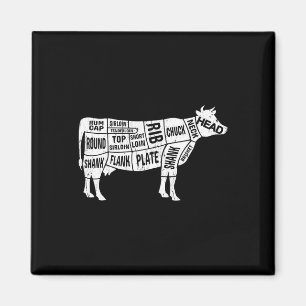 Aimant Tee - shirts du boucher de vache
