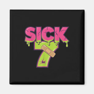 Aimant Tee Sick Seven Mème Six Sept Blague Fun Drip _1
