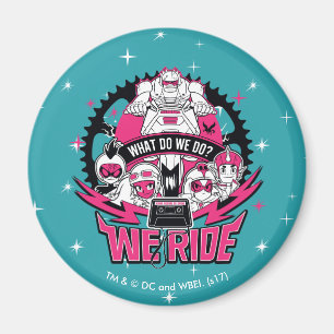Aimant Teen Titans Go! "We Ride" Retro Moto Graphic