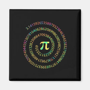 Aimant Teinture Dye Pi Jour 3.14 Spiral Pi Numéro Math En
