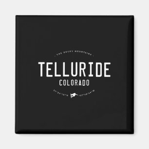 Aimant Telluride Colorado Graphisme Vintage déprimé neige