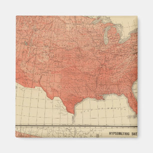 Aimant Température moyenne annuelle, croquis hypsométri