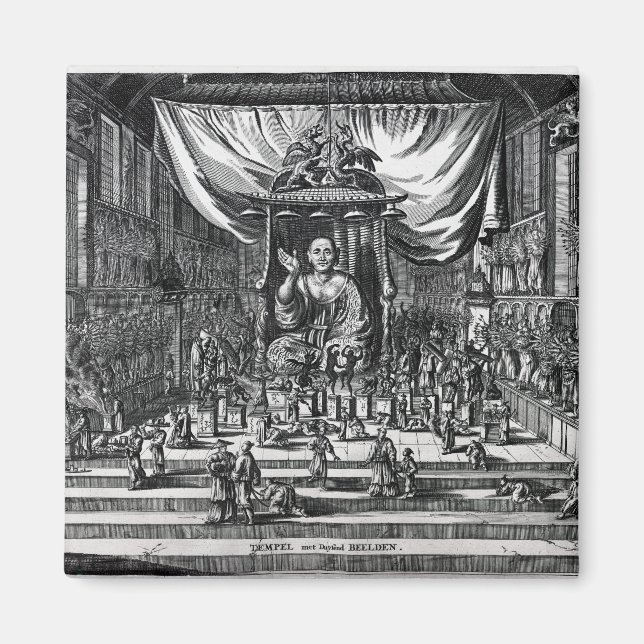 Aimant Temple bouddhiste, illustration (Devant)