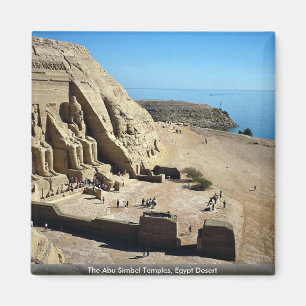 Aimant Temples d'Abu Simbel, désert d'Egypte