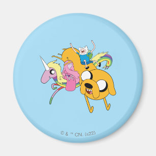 Aimant Temps d'aventure Lady, Bubblegum, Finn & Jake