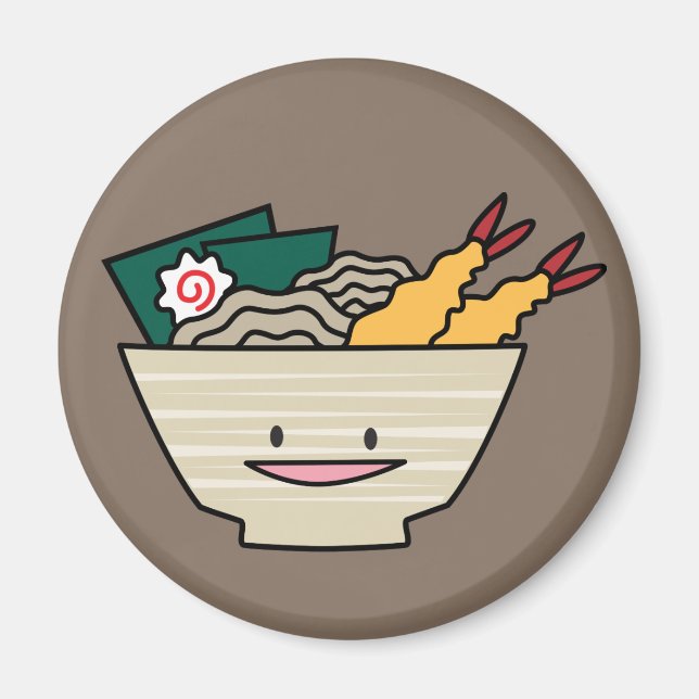 Aimant Tempura ramen bol nori crevettes nouilles japonais (Devant)