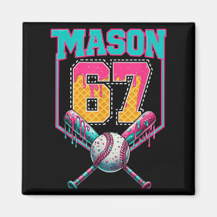 Aimant Tendance Mason 67 Mém Crème Glacée Drip Baseball N