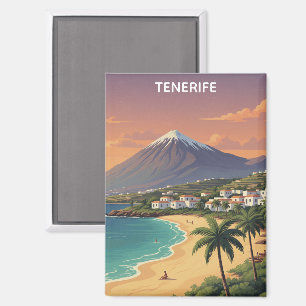 Aimant Tenerife Mont Teide Île Canarie Voyage Rétro
