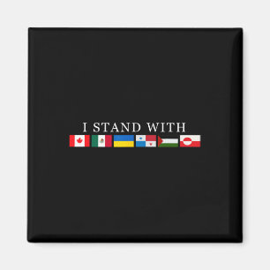 Aimant Tenez-vous avec le Canada Vert Mexique Panama Gaza