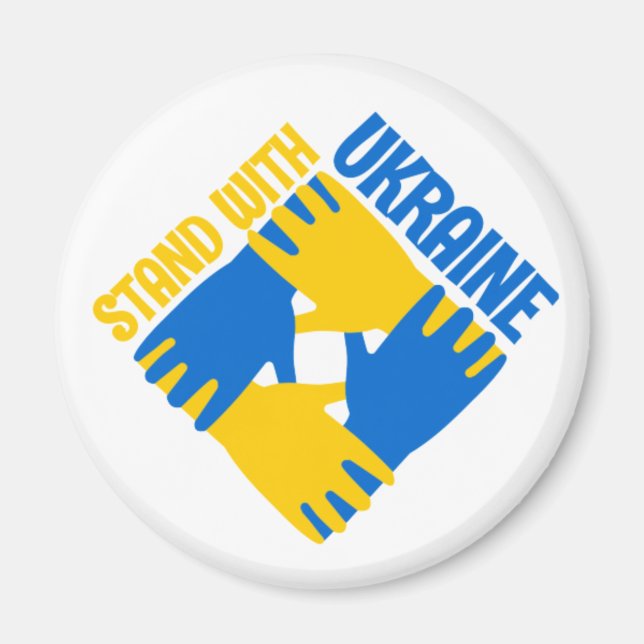 Aimant Tenez-vous avec l'Ukraine (Devant)