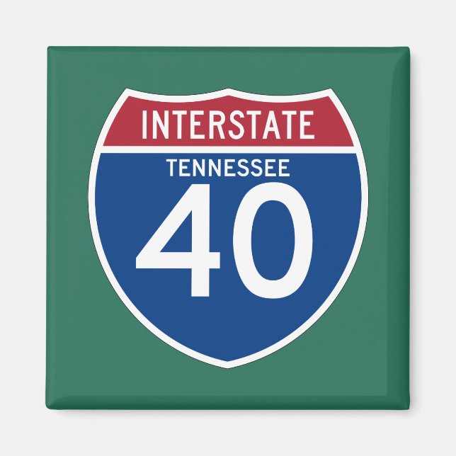 Aimant Tennessee TN I-40 Interstate Highway Shield - (Devant)