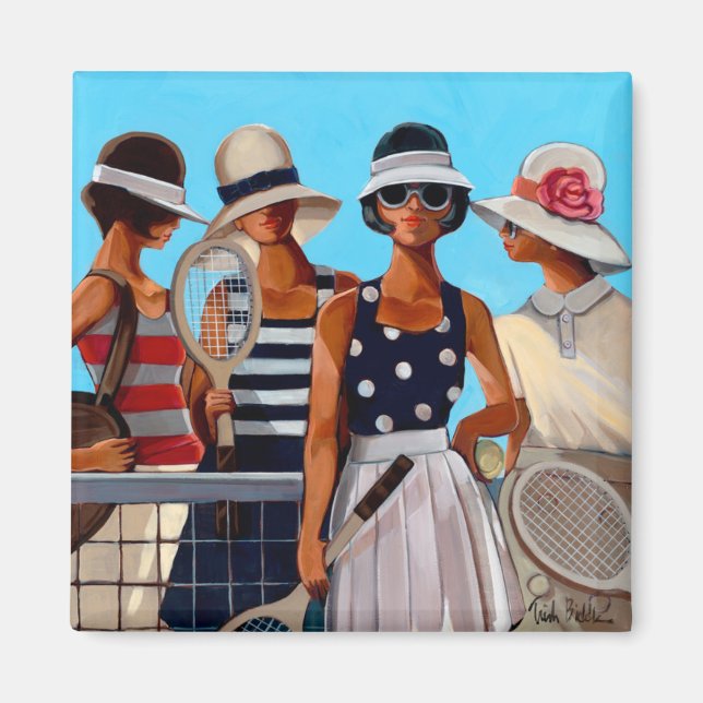 Aimant Tennis Ladies par Trish Biddle (Devant)