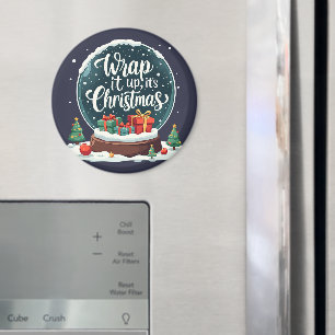 Aimant Terminer C’est Noël Snow Globe Design