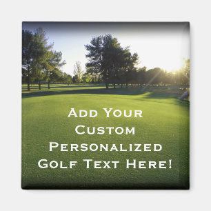 Aimant Terrain de golf vert à l'aube