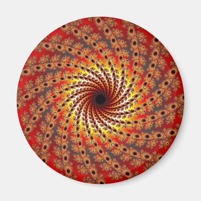 Aimant Terrapin Spin Fractal Art (Devant)