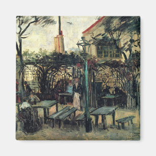 Aimant Terrasse de café, Montmartre de Vincent van Gogh