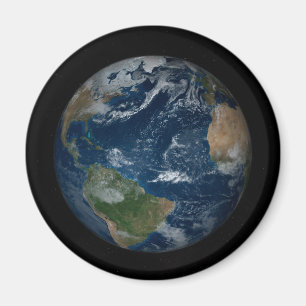 Aimant Terre Avec Nuages Et Glace De Mer