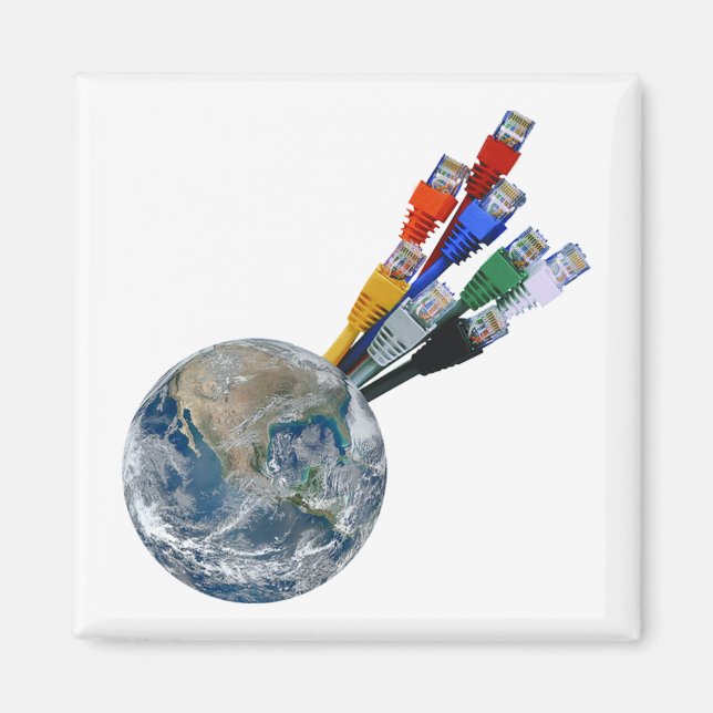 Aimant Terre connectée au réseau Ethernet (Devant)