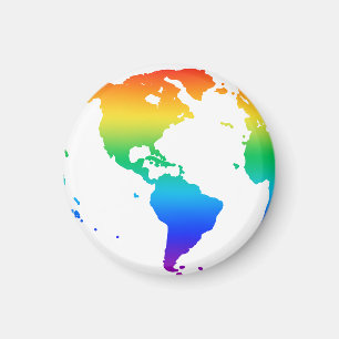 Aimant Terre de la planète de couleur arc-en-ciel