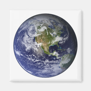 Aimant Terre entière montrant l'Amérique du Nord