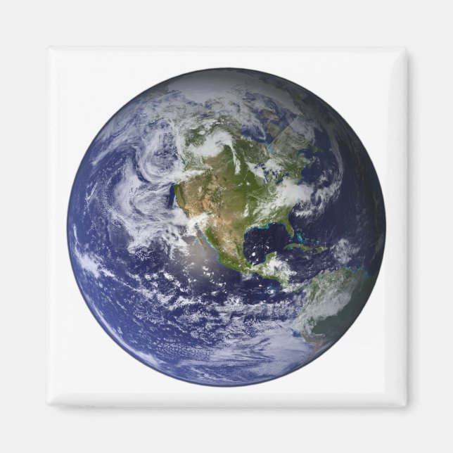 Aimant Terre entière montrant l'Amérique du Nord (Devant)