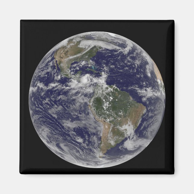 Aimant Terre entière montrant l'Amérique du Nord et l'Ame (Devant)