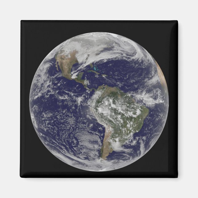 Aimant Terre entière montrant l'Amérique du Nord et l'Ame (Devant)