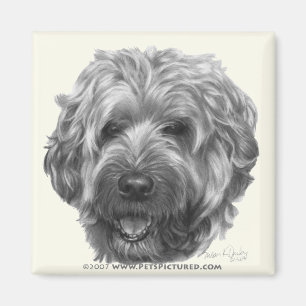 Aimant Terrier blond comme les blés Doux-Enduit