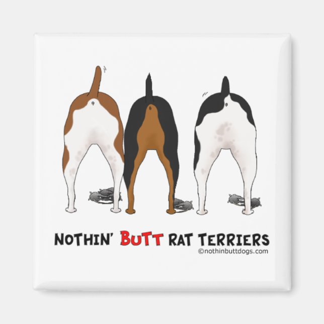 Aimant Terriers de rat noir (Devant)