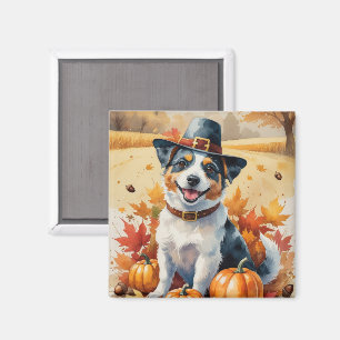 Aimant Tervier Australien Feuilles d'automne Art de Thank