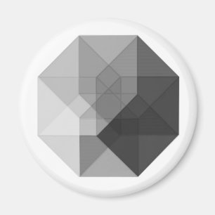 Aimant Tesseract (niveaux de gris)