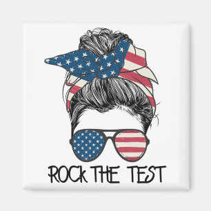 Aimant Test Messy Bun Enseignant Jour Test Jour Te