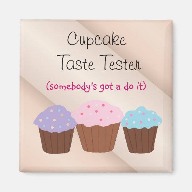 Aimant Testeur de goût de Cupcake (Devant)