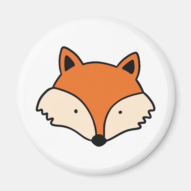 Aimant Tête de renard simple (Devant)