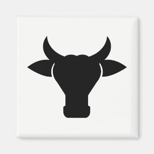 Aimant Tête de vache Silhouette