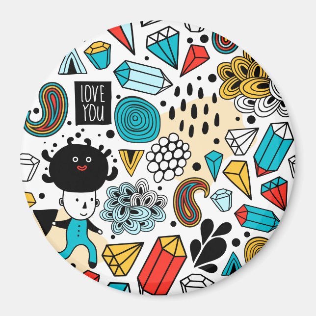 Aimant Tête folle (Devant)