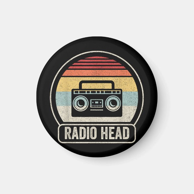 Aimant Tête radio Vintage (Devant)