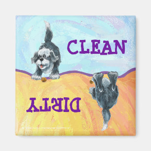 Aimant Têtes de chien de mouton et de chien de Shaggy / N